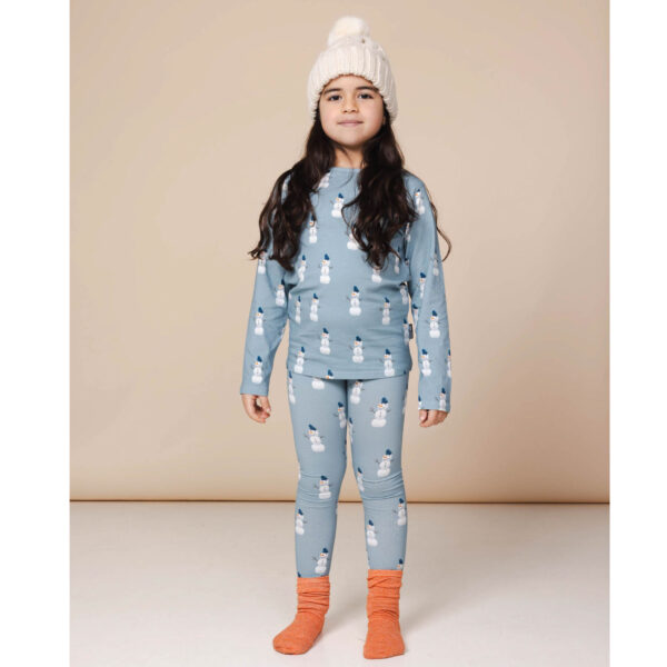 SNURK Mr Snowman T-shirt lange mouw en legging set - kids