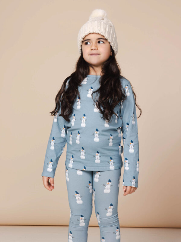 SNURK Mr Snowman T-shirt lange mouw en legging set - kids