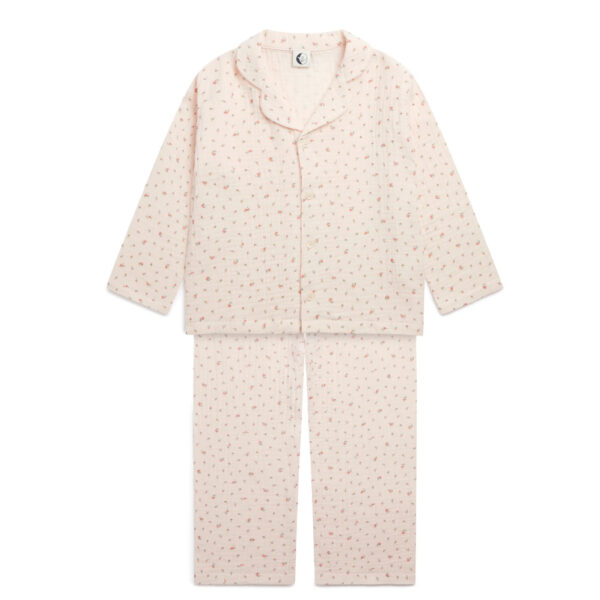 Sleepy Doe kids traditional pyjama set | blush muslin